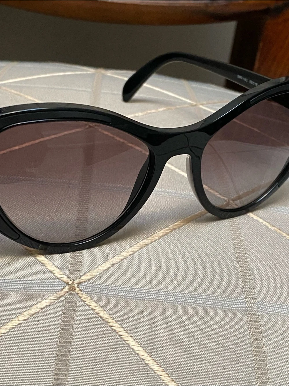Prada Oversized Black Cat-Eye Sunglasses - Picture 8 of 9